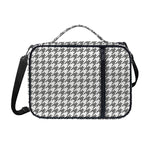 Grey And White Houndstooth Pattern Print Shoulder Strap Bible Bag