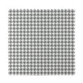 Grey And White Houndstooth Pattern Print Silk Bandana