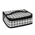 Grey And White Houndstooth Pattern Print Small Lunch Bag