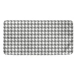Grey And White Houndstooth Pattern Print Towel