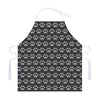 Grey And White Paw Knitted Pattern Print Adjustable Apron