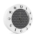 Grey And White Paw Knitted Pattern Print Alarm Clock