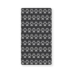 Grey And White Paw Knitted Pattern Print Baby Crib Sheet
