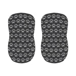 Grey And White Paw Knitted Pattern Print Bar Stool Covers