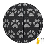 Grey And White Paw Knitted Pattern Print Basketball
