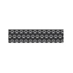 Grey And White Paw Knitted Pattern Print Bed Runner