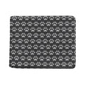 Grey And White Paw Knitted Pattern Print Bifold Wallet