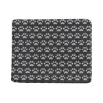 Grey And White Paw Knitted Pattern Print Bifold Wallet