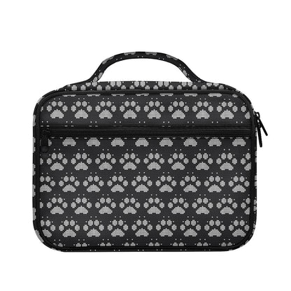 Grey And White Paw Knitted Pattern Print Briefcase Bible Bag