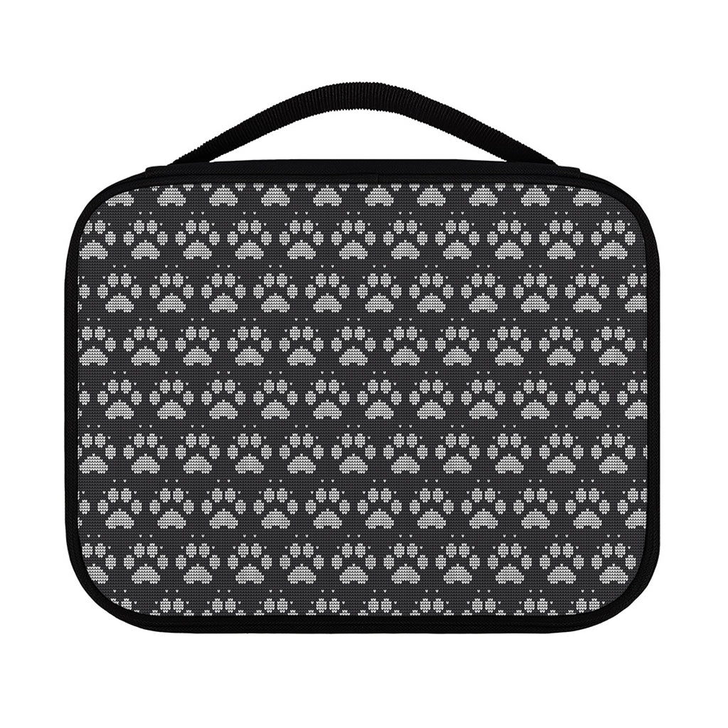 Grey And White Paw Knitted Pattern Print Classic Bible Case