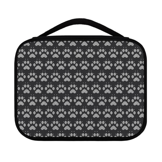 Grey And White Paw Knitted Pattern Print Classic Bible Case