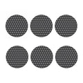 Grey And White Paw Knitted Pattern Print Coaster Set