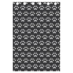 Grey And White Paw Knitted Pattern Print Curtain