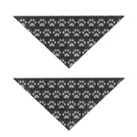 Grey And White Paw Knitted Pattern Print Dog Bandana