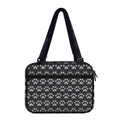 Grey And White Paw Knitted Pattern Print Double Strap Bible Bag