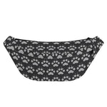 Grey And White Paw Knitted Pattern Print Fanny Pack