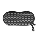 Grey And White Paw Knitted Pattern Print Glasses Case