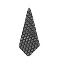Grey And White Paw Knitted Pattern Print Hand Towel