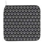Grey And White Paw Knitted Pattern Print Hand Towel