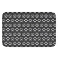 Grey And White Paw Knitted Pattern Print Indoor Door Mat