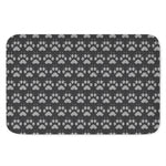 Grey And White Paw Knitted Pattern Print Indoor Door Mat