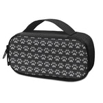 Grey And White Paw Knitted Pattern Print Insulin Cooler Travel Case