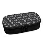 Grey And White Paw Knitted Pattern Print Insulin Cooler Travel Case