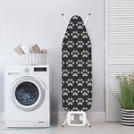 Grey And White Paw Knitted Pattern Print Ironing Board Cover