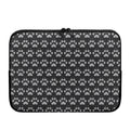 Grey And White Paw Knitted Pattern Print Laptop Sleeve