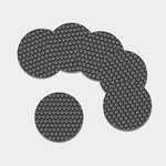Grey And White Paw Knitted Pattern Print Leather Coaster Set