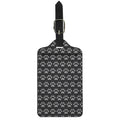 Grey And White Paw Knitted Pattern Print Luggage Tag