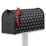 Grey And White Paw Knitted Pattern Print Mailbox Cover