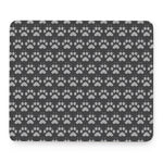 Grey And White Paw Knitted Pattern Print Mouse Pad