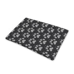 Grey And White Paw Knitted Pattern Print Pet Cooling Mat Cover