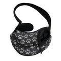 Grey And White Paw Knitted Pattern Print Pet Sling Carrier