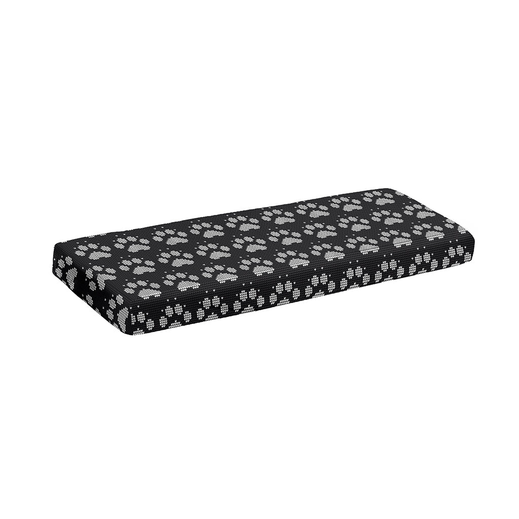 Grey And White Paw Knitted Pattern Print Piano Keyboard Cover