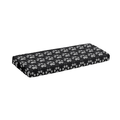 Grey And White Paw Knitted Pattern Print Piano Keyboard Cover