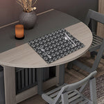 Grey And White Paw Knitted Pattern Print Placemat