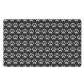Grey And White Paw Knitted Pattern Print Polyester Doormat