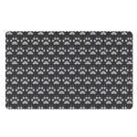 Grey And White Paw Knitted Pattern Print Polyester Doormat