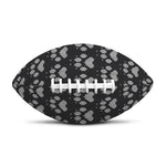 Grey And White Paw Knitted Pattern Print Rugby Ball