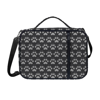 Grey And White Paw Knitted Pattern Print Shoulder Strap Bible Bag