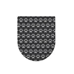 Grey And White Paw Knitted Pattern Print Toilet Lid Cover