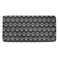 Grey And White Paw Knitted Pattern Print Towel