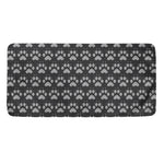 Grey And White Paw Knitted Pattern Print Towel