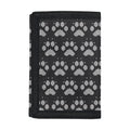 Grey And White Paw Knitted Pattern Print Trifold Wallet