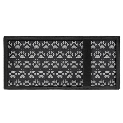 Grey And White Paw Knitted Pattern Print Trifold Wallet