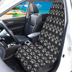 Grey And White Paw Knitted Pattern Print Waterproof Car Seat Cover