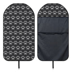 Grey And White Paw Knitted Pattern Print Waterproof Car Seat Cover