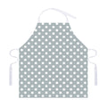 Grey And White Polka Dot Pattern Print Adjustable Apron